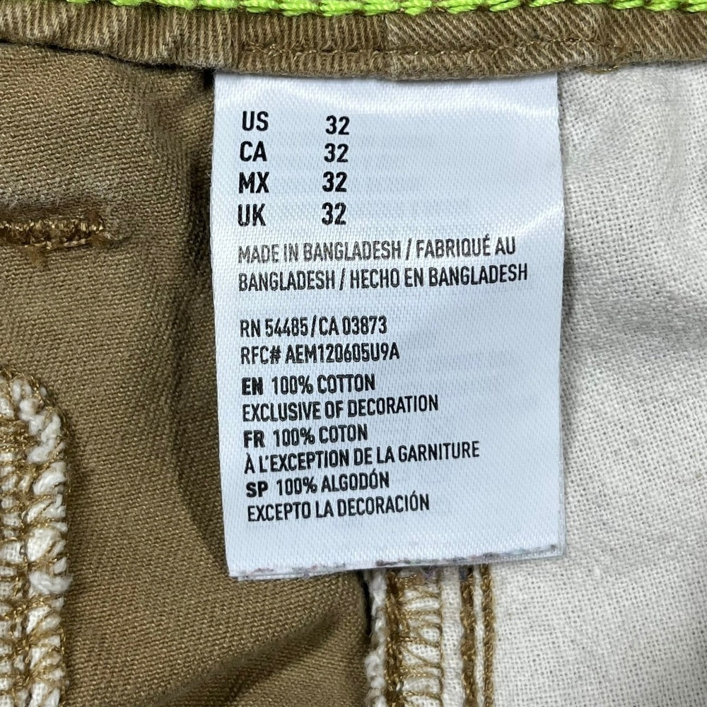 American Eagle Classic Fit Cargo Shorts Mens 32 Khaki Tan Cotton Utility 10" - Picture 5 of 14